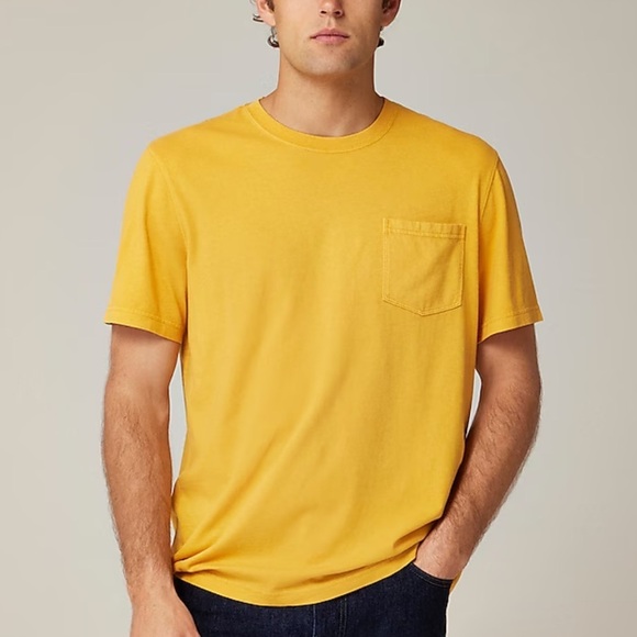 J crew Vintage-wash cotton pocket T-shirt sunset gold - Picture 1 of 4